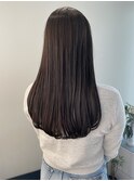 艶髪ロング　ダークグレージュ　髪質改善トリートメント