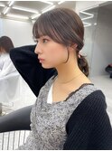 艶髪 ロングヘア 韓国ヘアレイヤーカット 福岡天神 前髪あり
