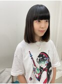 ナチュラルなロブヘア