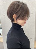 イメチェン/ショートボブ/グレージュ/アッシュ/髪質改善