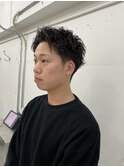 マッシュパーマウルフ波巻きハイライト65