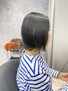 アデプト 北千住店(adept) ★小顔ココアベージュ黒髪クラゲヘアーオリーブグレー【北千住】