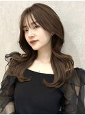 韓国レイヤーカット/くびれ巻き/前髪顔周り/セミディ[門前仲町]