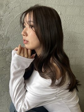 ナナナパレナ 梅田店(nanana parena) シースルーバングレイヤーカット秋色デザインカラー★艶感