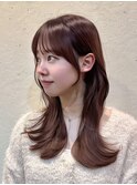 韓国風/レイヤー/小顔/前髪カット/髪質改善/グレージュ/透明感