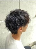 ツイストスパイラルマッシュ メンズツーブロックマッシュパーマ