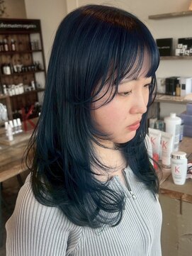 ミルシンク(1005mille cinq) 韓国ヘア/ブルーカラー/レイヤーカット/愛媛/松山市