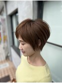 丸みシルエットの大人ショート
