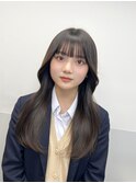 韓国ヘア 2wayバング レイヤーカット くびれヘア 顔周り