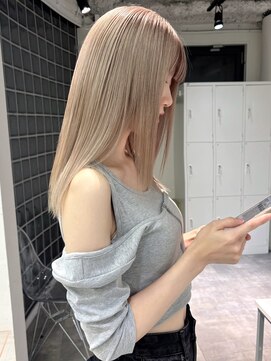 ペレ アネックス 大阪梅田茶屋町店(PELE ANNEX) くびれヘア/アプリコットオレンジ/夏のヘアアレンジ/梅田