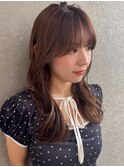 ロングヘア/レイヤーカット/顔周りカット/フェイスレイヤー/前髪
