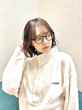 ロンド レグリーズ 立川(Lond leglise) ミニボブレイヤー/レイヤーカット/ダークアッシュ/顔周り/立川