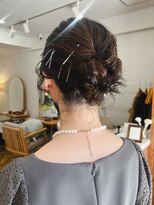 ハク メゾン(HaKU maison)&nbsp;ボブパーマアレンジ/結婚式お呼ばれヘアセット/アップスタイル