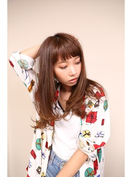 シアン 栄店(CYAN.) アプリコットベージュ×ストレート