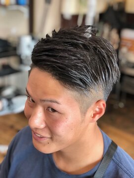 ヘアー クリエイト 縁(Hair Create en) ベリーショート　ソフト震災刈り　アレンジスタイル