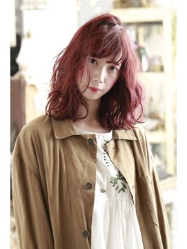 キミ(kimi) 【kimi】ローズレッド×ゆるウェーブ