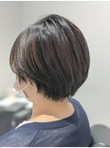 スッキリ大人ショート×ナチュラルブラウン×秋先取りスタイル