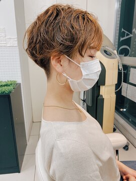 ヘアアンドデイスパ アグー(hair&dayspa AGU) 【横須賀中央 AGU】マッシュショート無造作パーマ　大人ショート