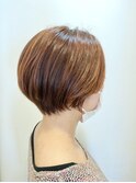 前髪が長めのショートボブ【RENJISHI 宮本】