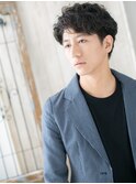 セミウエットパーマアンニュイラウンドマッシュd