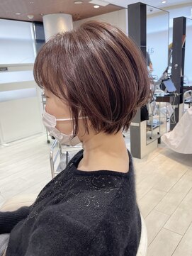 エアー 銀座(air) ★岡田有加★30代40代★銀座★ひし形骨格ショート×白髪ぼかし