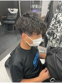 波巻きパーマ