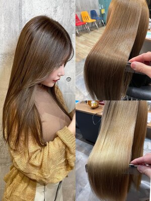 「髪質改善×デザインカラー特化サロン」独自の栄養調合で、美髪ナチュラルストレート（酸性ストレート）