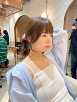 ロンド エスポワール 錦糸町(Lond espoir)&nbsp;黒髪レイヤーロンググレーベージュ前髪パーマ【韓国ヘア鈴木颯】