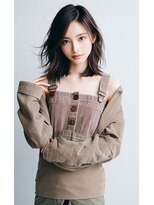 リンク(Link Hair&Spa)&nbsp;ミディアムパーマ×長め前髪×ウルフ×ワンカール 30代40代
