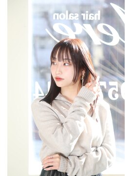 アエレ(Aere) 【Aere池袋】シースルーバングセミロング×サファリベージュ小林