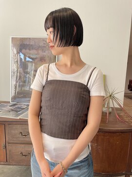 ヘアーアイストゥーレ(HAIR ICI TRE) ボブ ミニボブ フェイスレイヤー 暗髪 担当桜桃