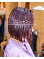 ヘアーメイク ダンス(hair make DANCE)&nbsp;ブリーチ無し！ワインピンク！ カットもしました！