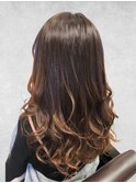 20代30代大人かわいいレイヤーカットナチュラルセミロングヘアー