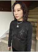 ブリーチなしボルドーカラー♪