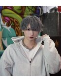 ウルフカット/メンズウルフカット/マッシュウルフ/シルバー