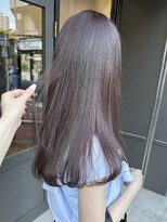 ヘアーアイスカルテット(HAIR ICI QUARTET)&nbsp;大人可愛いブリーチなしベージュ透明感カラー前髪あり