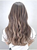 ロング美髪韓国ヘアミルクティーオリーブベージュ_ba341251