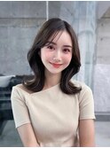 美髪韓国レイヤーイメチェン夏ハイライトカラーくびれヘア