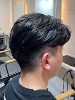 エリマ 横浜西口(elima) 横浜西口メンズパーマフェザーパーマセンターパートガイルヘア
