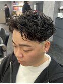 シャドウパーマラウンドマッシュフェザーパーマ眉毛