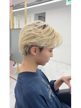 ジュイル ハラジュク(JEWIL HARAJUKU) レオナルドディカプリオ風かきあげヘア×ブロンドヘア