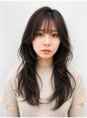 ヨシンモリヘア秋カラー艶髪ロング韓国レイヤー髪質改善