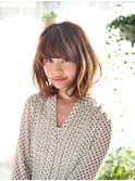 【sarah 銀座】伸ばし中でも楽しくかわいい♪ミディアムパーマ