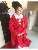 ガーデン 美容室 婚礼 着付け 赤無垢