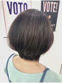 ハイライトxアッシュグレージュxショートスタイル