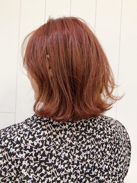 アイティー バイ アルバム 浦和店(IT by ALBUM) オレンジボブ_オリーブカラーハイライトカラー_ba251231