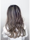 外国人風ハイライトカラーロングヘア☆イルミナカラー/髪質改善