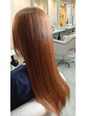 【Zina千早】艶カラー/オレンジポップ/シニヨン/20代30代40代