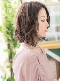 かきあげバング小顔ゆるふわアシンメトリーa川口20代30代40代
