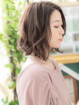 カバーヘア ブリス 川口(COVER HAIR bliss) かきあげバング小顔ゆるふわアシンメトリーa川口20代30代40代
